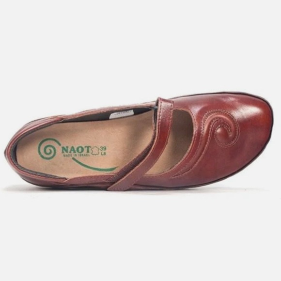Naot Matai luggage brown leather Mary Jane shoes size 42